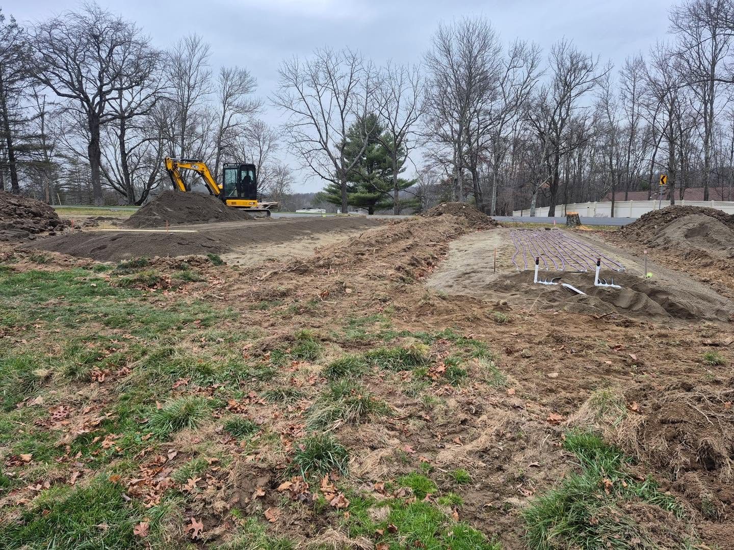 Septic drain field installation and excavation